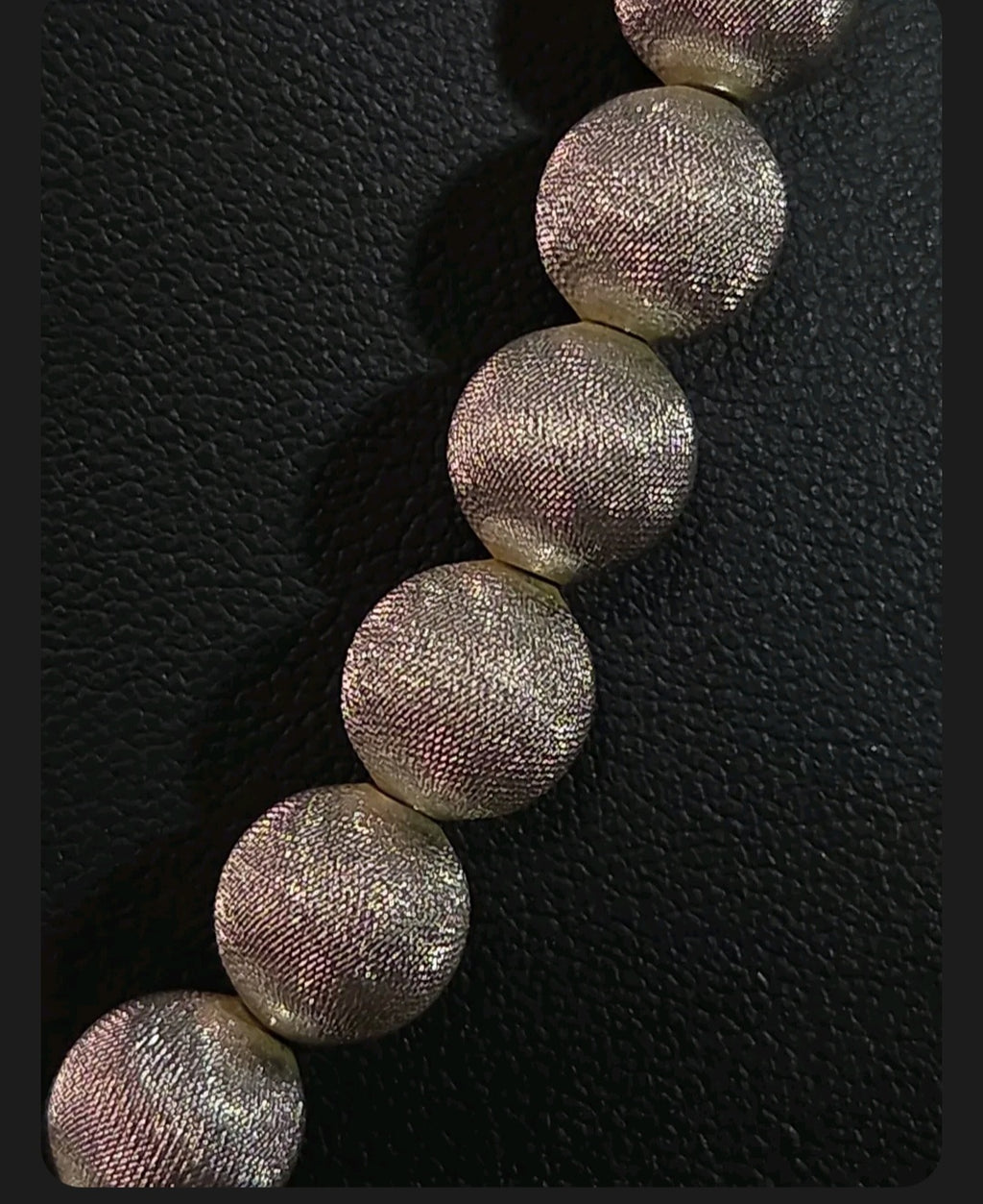 Oddly Darling Vintage Monet silver-tone statement necklace featuring textured spherical beads with a brushed finish