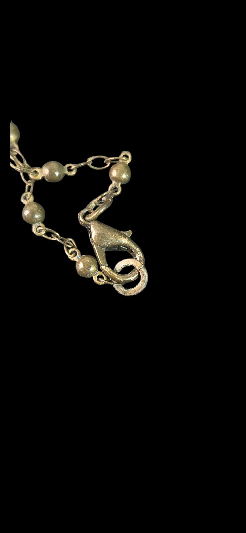 Antique Brass Button Medallion Pendant Necklace